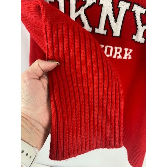 DNKY New York Red Logo Pull Over Sweater Women's Large. - Picture 5 of 6